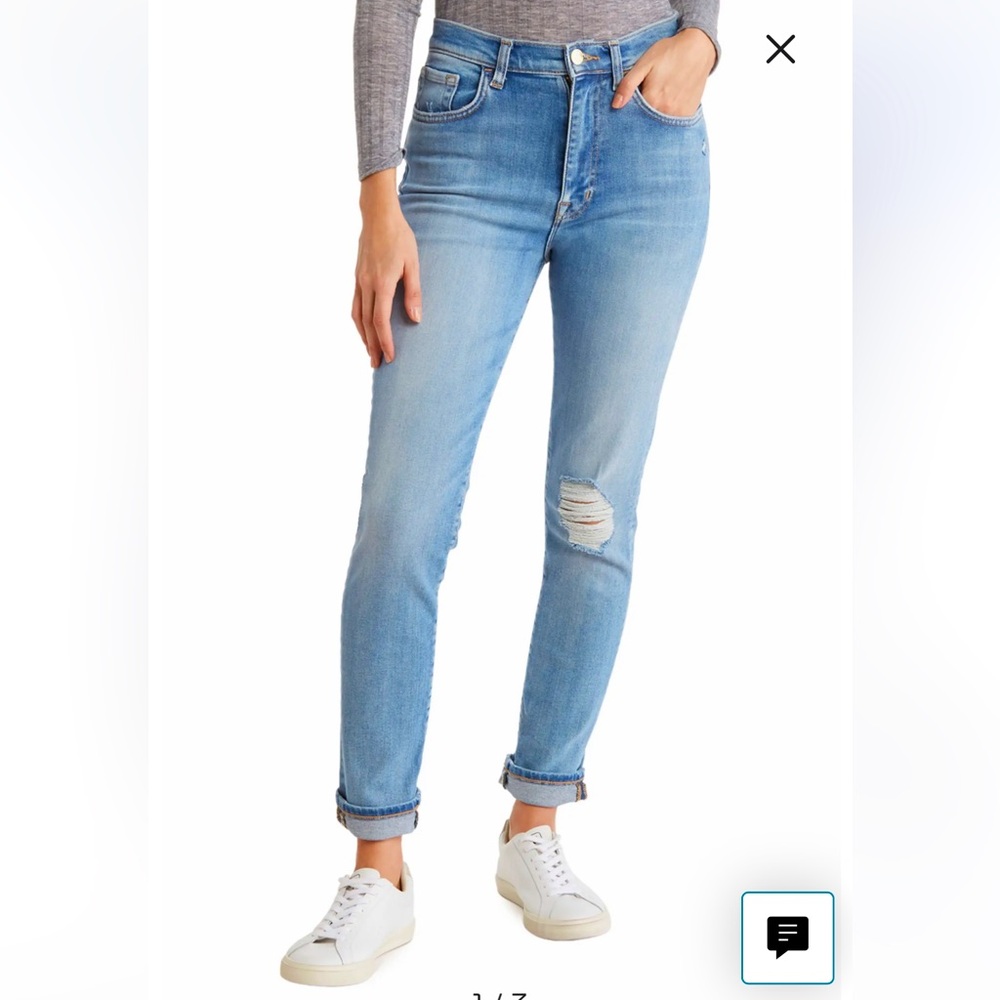 NWOT Current/Elliott High Rise Cigarette Jeans size 27